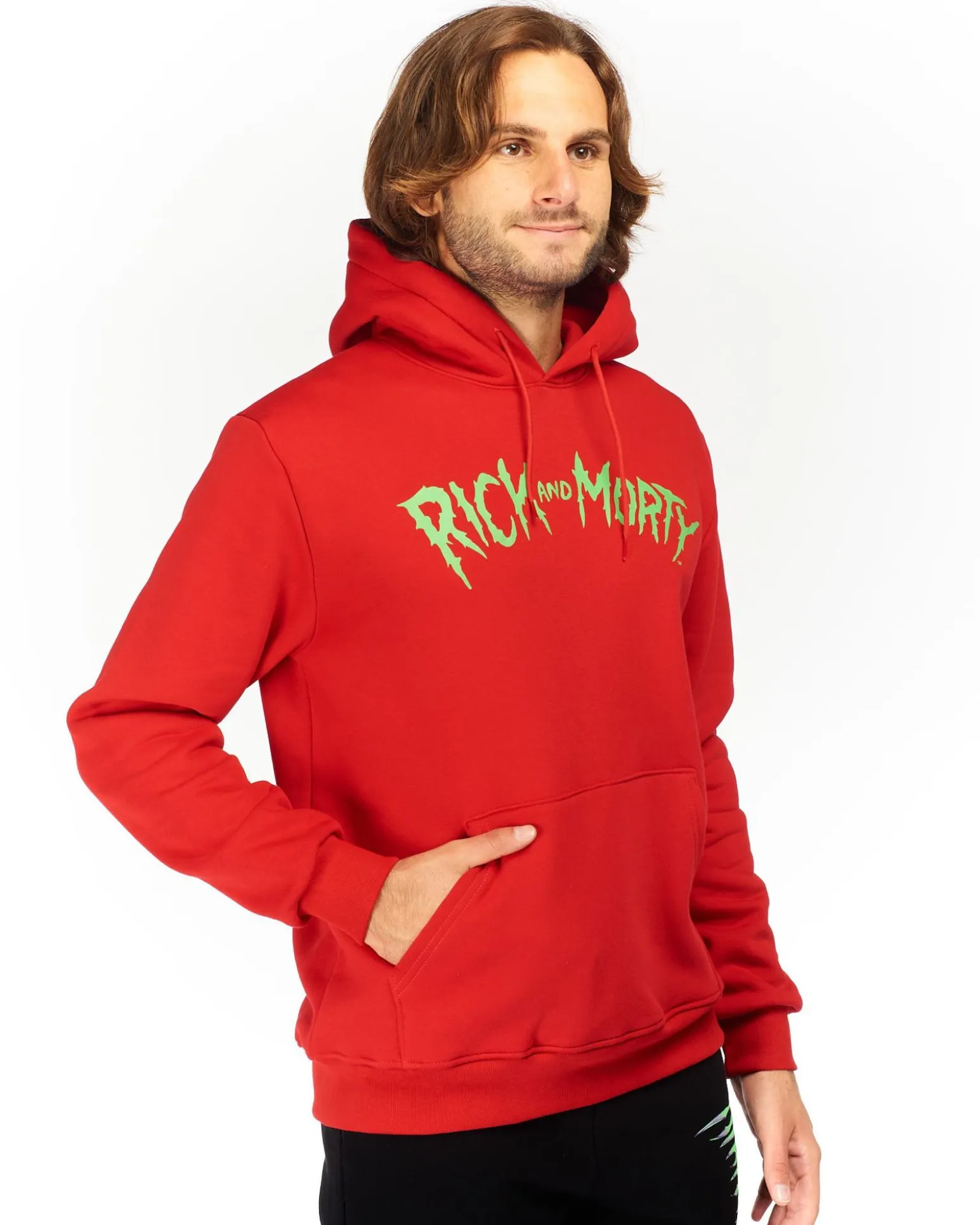 RICK AND MORTY - UOMO FELPA CON CAPPUCCIO