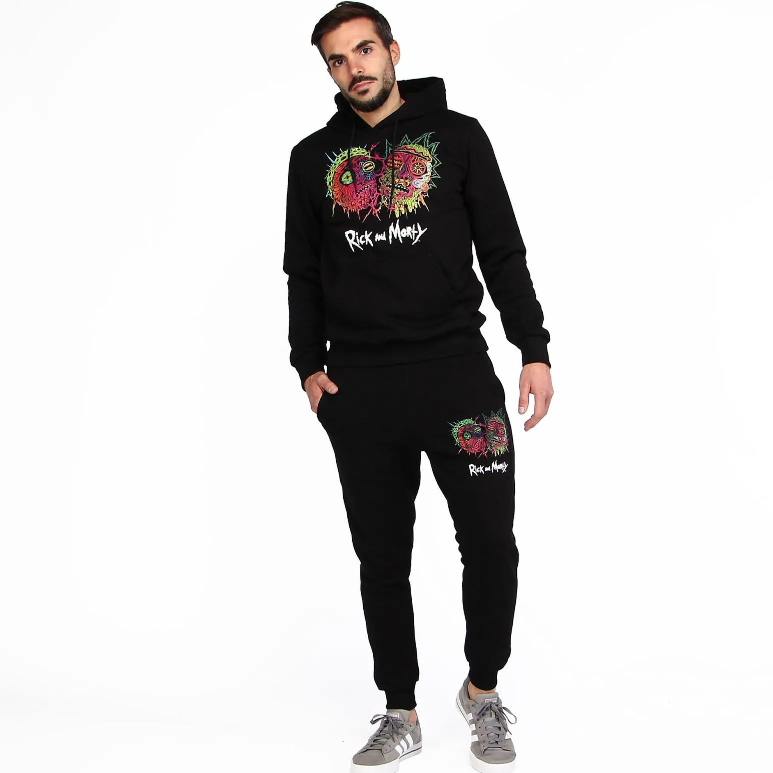 RICK AND MORTY - UOMO PANTALONE FELPA CON POLSI
