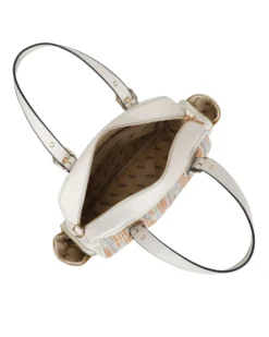 RIFLE - Borsa a mano multicolor effetto intreccio con tasche laterali e fibbie sui manici, tracolla removibile