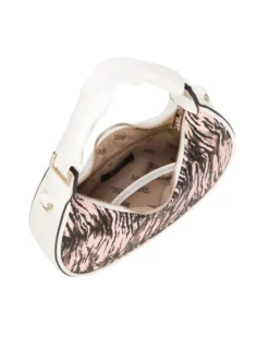 RIFLE - Borsa a spalla animalier rosa, tracolla removibile