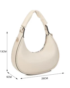 RIFLE - Borsa a spalla animalier beige, tracolla removibile
