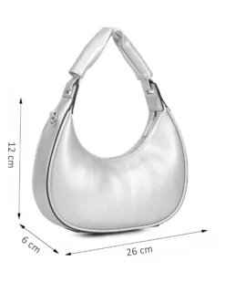 RIFLE - Borsa a spalla argento, tracolla removibile