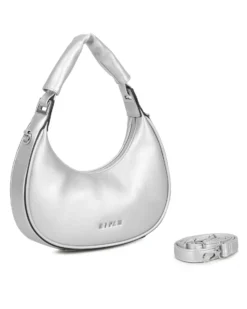 RIFLE - Borsa a spalla argento, tracolla removibile