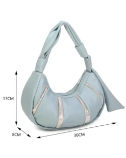 RIFLE - Borsa a spalla avio trapuntata con lustrini, tracolla removibile