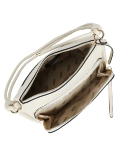 RIFLE - Borsa a spalla beige con tasca frontale e tracolla removibile