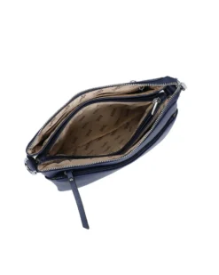 RIFLE - Borsa a spalla blu con cinque scomparti interni, tasca frontale e posteriore, tracolla removibile