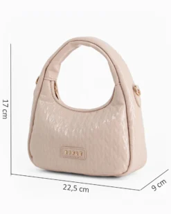 RIFLE - Borsa a spalla nude trapuntata con tracolla removibile