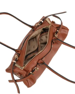 RIFLE - Borsa baguette a spalla cuoio con fibbie, tracolla removibile