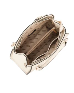 RIFLE - Borsa due manici beige con tasca posteriore, tracolla removibile