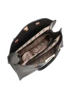 RIFLE - Borsa due manici nera con tre scomparti principali, tracolla removibile