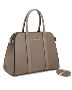 RIFLE - Borsa due manici terra con tasca posteriore, tracolla removibile