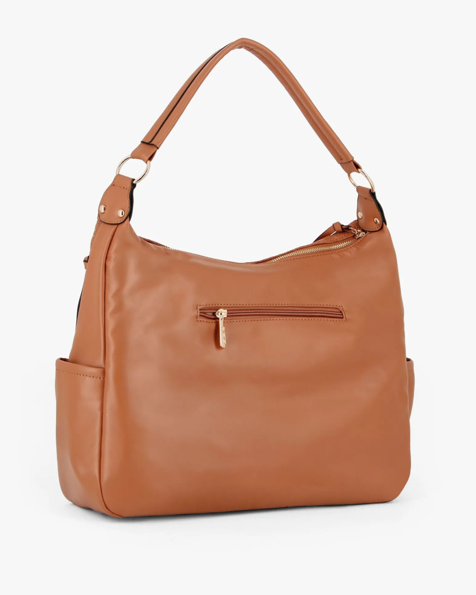 RIFLE - Borsa sacca cuoio logata con zip frontali, vericali e tasche laterali, tracolla removibile