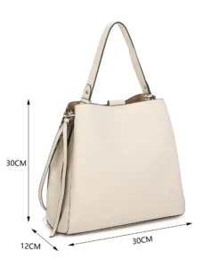 RIFLE - Borsa un manico animalier beige scamosciata con due scomparti principali e tasca frontale, tracolla removibile