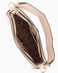 RIFLE - Borsa un manico nude con logo frontale e borsellino removibile