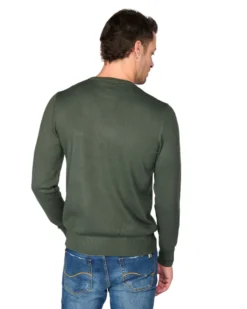 RIFLE - MAGLIA MANICA LUNGA VERDE DA UOMO
