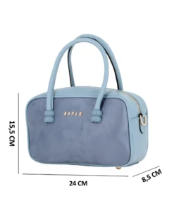 RIFLE - Minibag a due manici avio con parte frontale scamosciata, tracolla removobile
