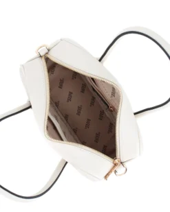RIFLE - Minibag a due manici beige con parte frontale scamosciata, tracolla removobile