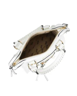 RIFLE - Minibag bianca con taschino frontale, tracolla removibile