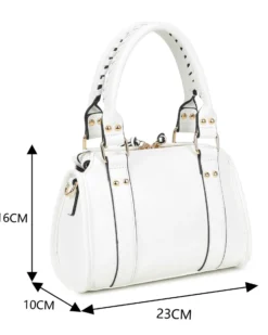 RIFLE - Minibag bianca con taschino frontale, tracolla removibile