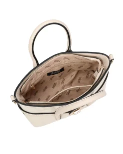 RIFLE - Minibag due manici naturale con parte frontale scamosciata e dettaglio cinturino con girello, tracolla removibile