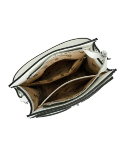 RIFLE - Minibag un manico bianca con tasca posteriore e cinturini con chiusura a girello, tracolla removibile