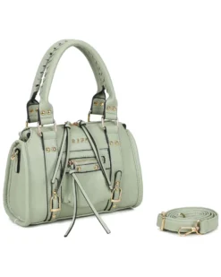 RIFLE - Minibag verde salvia con taschino frontale, tracolla removibile