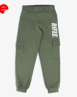 RIFLE - PANTALONE TUTA VERDE CON TASCONI 8-16 ANNI