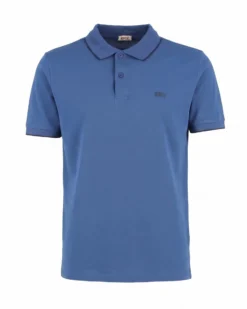 RIFLE - Polo manica corta jeans in piquet