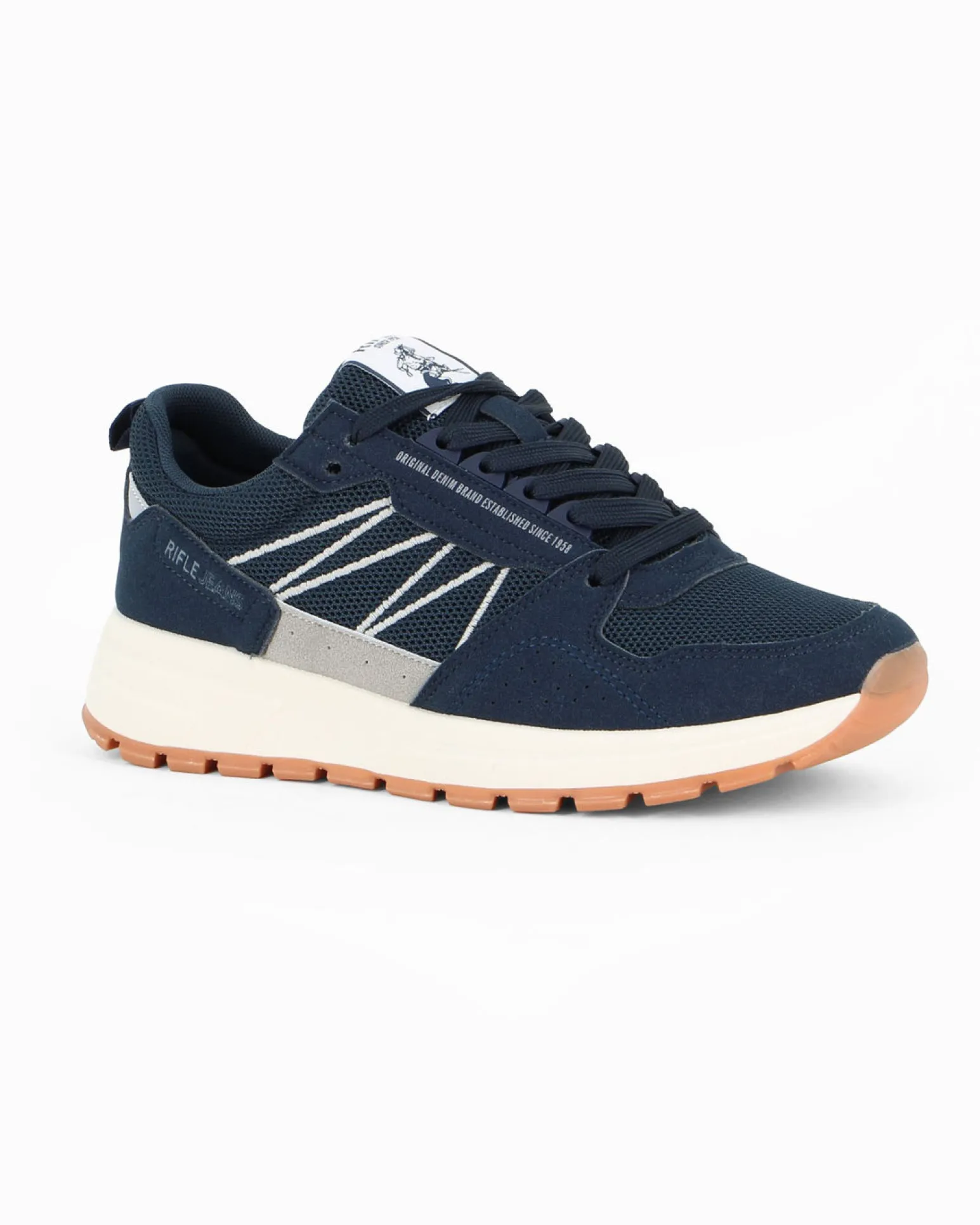 RIFLE - Scarpa blu da uomo con lacci