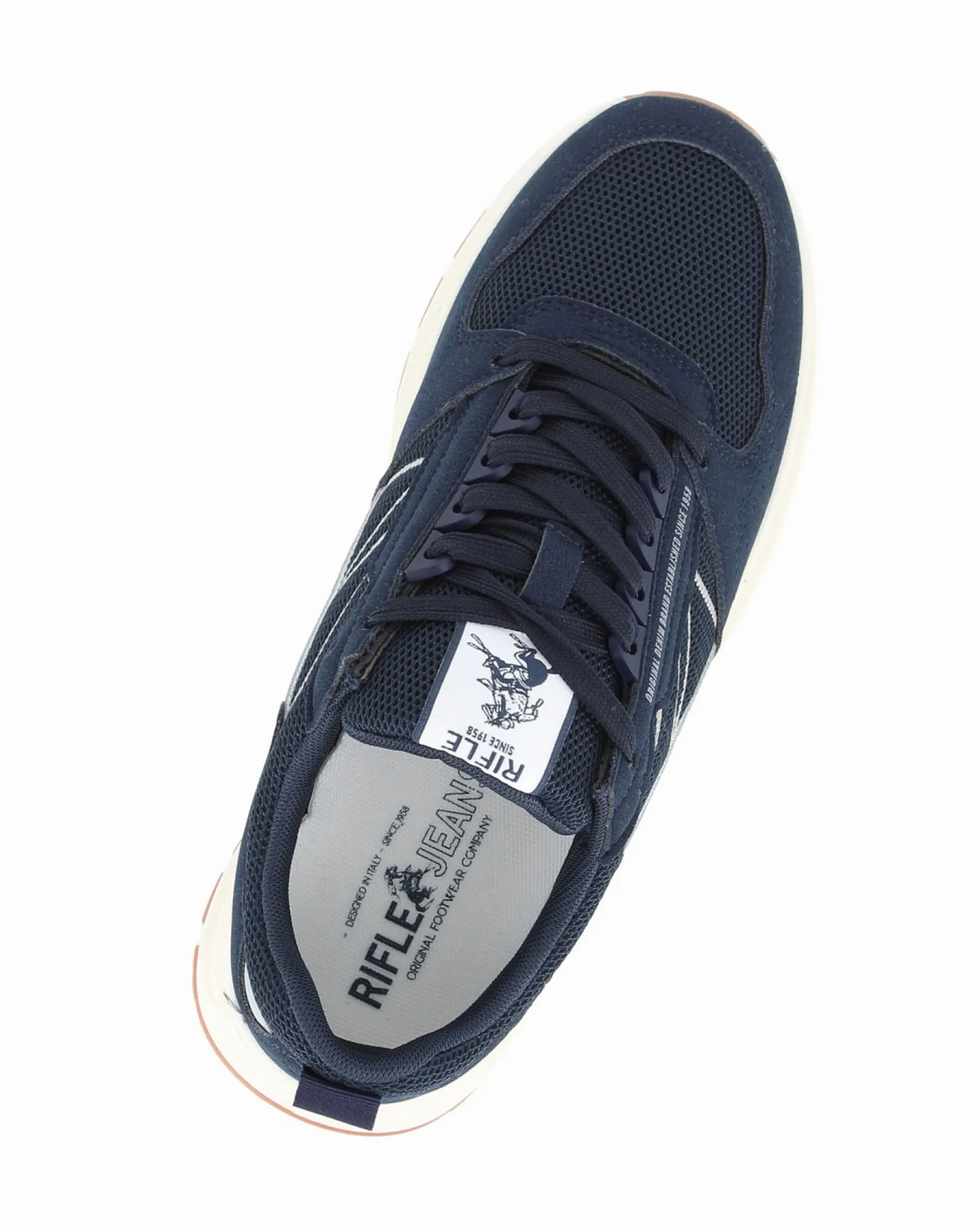 RIFLE - Scarpa blu da uomo con lacci