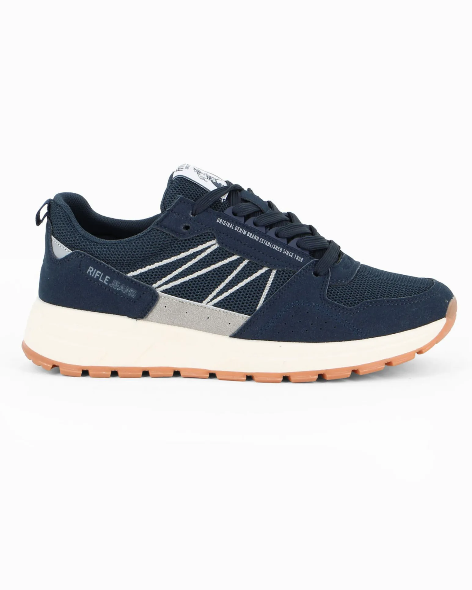 RIFLE - Scarpa blu da uomo con lacci