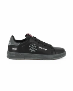 RIFLE - Scarpa nera da uomo con lacci e logo laterale
