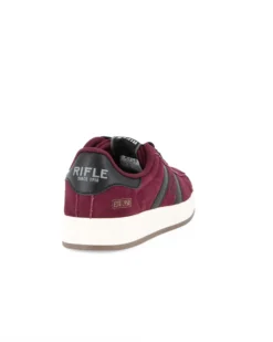 RIFLE - Scarpa sneakers bordeaux da uomo con lacci