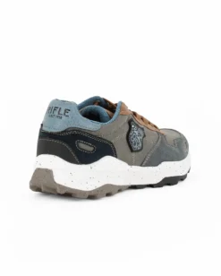 RIFLE - Sneakers grigia da uomo con lacci