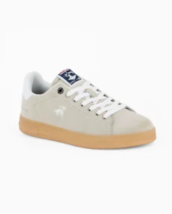 RIFLE - Sneakers panna scamosciata con lacci