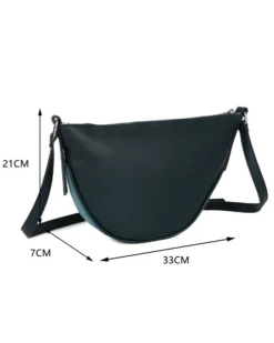 RIFLE - Tracolla mezzaluna jeans con tasca frontale