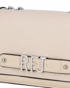 RIFLE - Tracollina taupe con lettere logo scorrevoli sulla patta