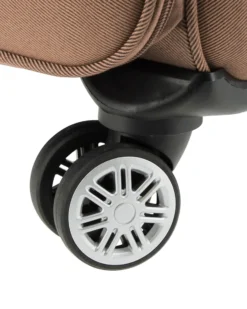 RIFLE - TROLLEY CAMEL IN TESSUTO CON DOPPIA TASCA FRONTALE E 4 RUOTE