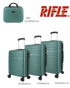 RIFLE - TROLLEY GREEN IN ABS 4 RUOTE