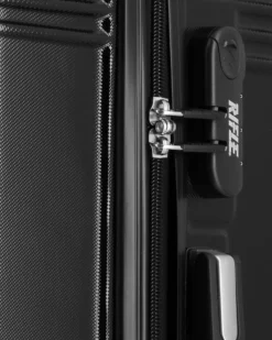 RIFLE - TROLLEY NERO CON TIGRE IN ABS