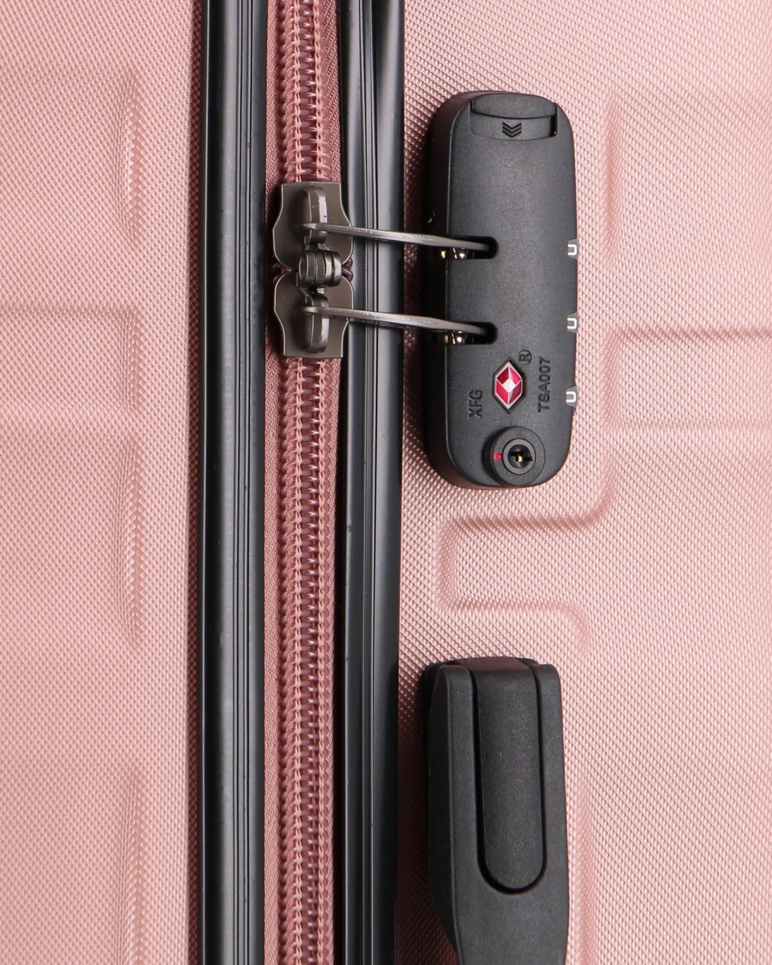 RIFLE - TROLLEY ROSE GOLD 4 RUOTE IN ABS CON COMBINAZIONE TSA