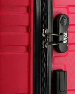 RIFLE - TROLLEY ROSSO IN ABS 4 RUOTE