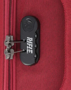 RIFLE - TROLLEY ROSSO IN TESSUTO CON DOPPIA TASCA FRONTALE  E 4 RUOTE