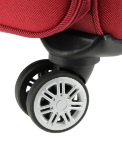 RIFLE - TROLLEY ROSSO IN TESSUTO CON DOPPIA TASCA FRONTALE  E 4 RUOTE
