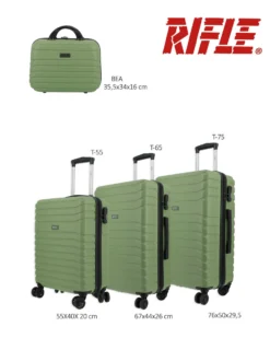 RIFLE - TROLLEY VERDE SALVIA IN ABS 4 RUOTE