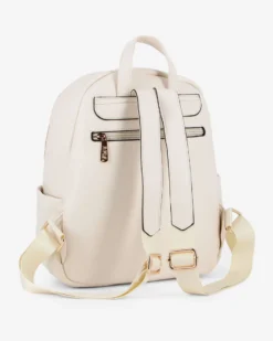 RIFLE - Zaino beige logato multitasche