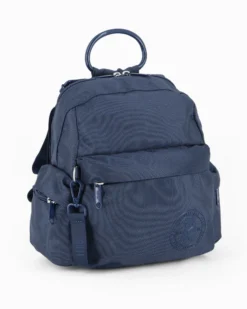 RIFLE - Zaino blu con tasche laterali e manico rigido