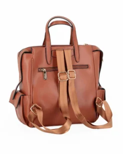 RIFLE - Zaino cuoio con tasche laterali e tre scomparti