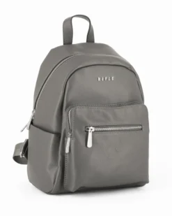 RIFLE - Zaino grigio con tasche frontali e laterali