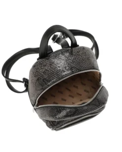 RIFLE - Zaino nero pitonato con tasca frontale
